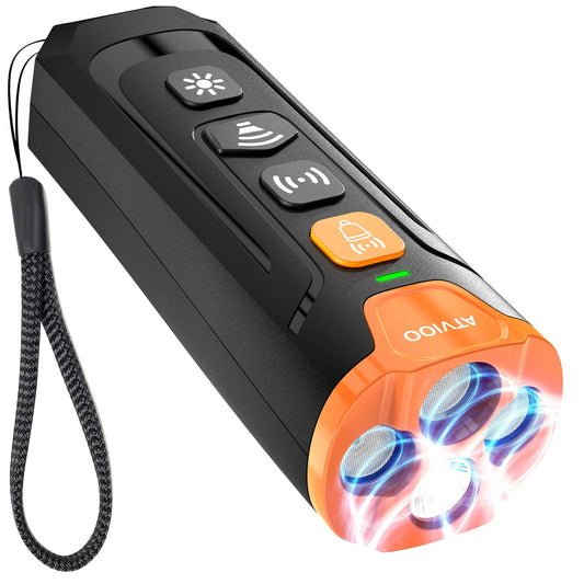 ATVIOO Dog Bark Deterrent Device - Ultrasonic Anti-Barking Devices with 3X Sonic Emitters, Up to 50FT Long Range & Rechargeable Bark Control - Safe for Dogs Training - Indoor & Outdoor (Black)