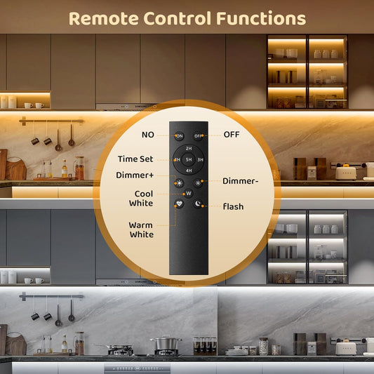 Tunable White LED Strip Light, Warm to Cool White,49.2ft Dimmable Bright LED Tape Lights with APP and Remote Control,3000K-6500K 24V Tape Light for Bedroom Home Lighting Mirror Kitchen Bar Cabinet