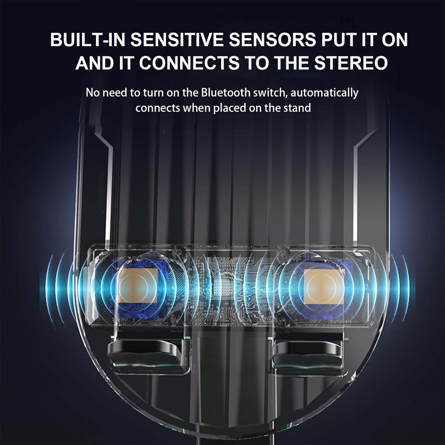 Cell Phone Stand with Wireless Bluetooth Speaker,Induction Speaker HD Surround Sound for Home and Outdoor,Compatible with iPhone/ipad/Samsung Galaxy