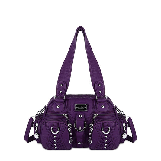 Angel Kiss Small Purse Handbag for Women Crossbody and Shoulder Bags Multipocket Soft Hobo Purses Adjustable Strap