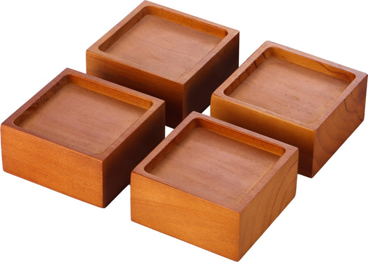 Lufia Wood Bed Furniture Risers 2 Inch, Solid Pine Wood Furniture Risers: Enhance Durability, Comfort, and Style with Effortless Installation and Added Functionality