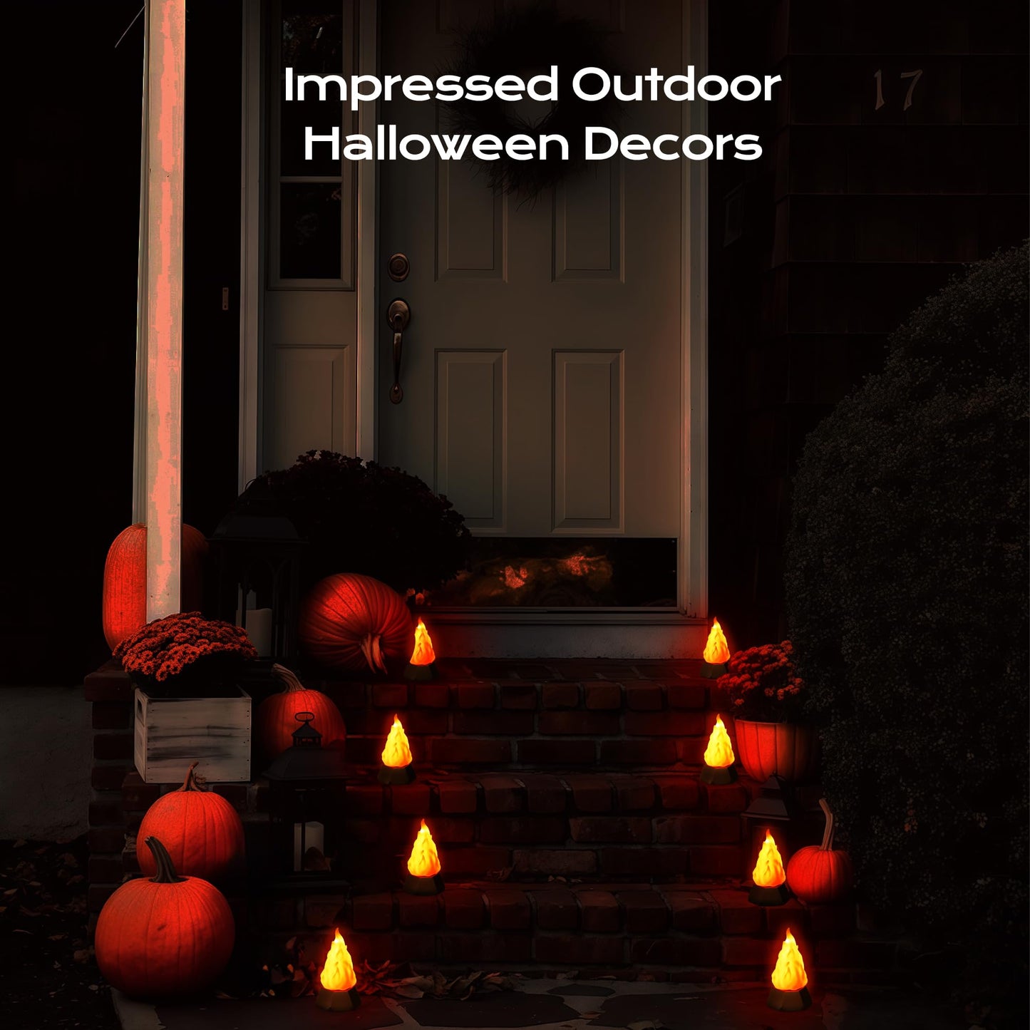 BlcTec Flickering Flame Lamp USB Rechargeable, 3D Fake Fire Night Light with 35H Runtime, 3 Modes, IP44 Waterproof, Realistic Flame Effect for Indoor/Outdoor Halloween, Camping, Home Decor, 2 Packs