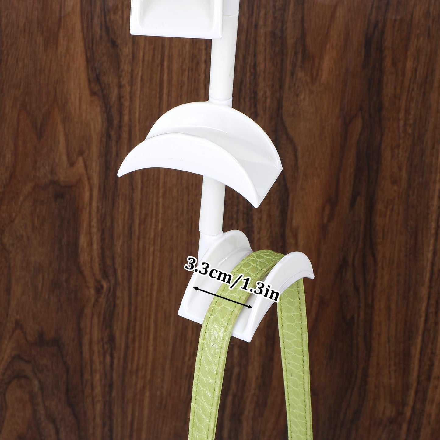 Dimeho 4 Pcs Purse Hanger for Closet, Hanging Bag Holder 360°Rotatable Handbag Hook Space Saving Bags Storage Metal Backpack Rack Purses White Tote Bag Hanging Organizer for Closet