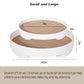 Decorative Tray Coffee Table Tray Round Trays for Home Decor Bathroom Counter Tray Perfume Organizer for Dining Table, Dresser, Kitchen, Large White