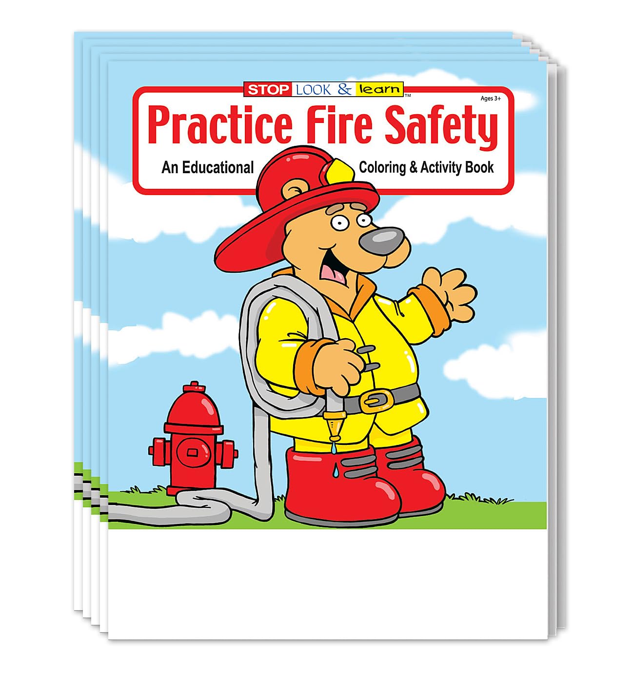 ZOCO – Fire Safety Coloring & Activity Books for Kids (50 Bulk Pack, Without Crayons) – Fire Prevention Week, National Night Out Educational Materials & Firefighter Party Supplies