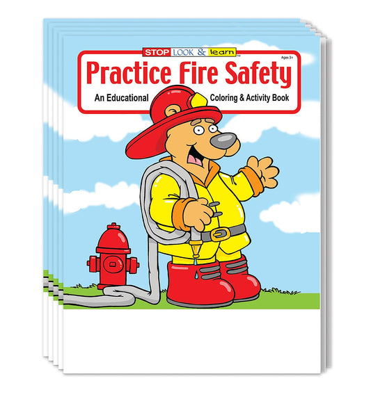 ZOCO – Fire Safety Coloring & Activity Books for Kids (50 Bulk Pack, Without Crayons) – Fire Prevention Week, National Night Out Educational Materials & Firefighter Party Supplies