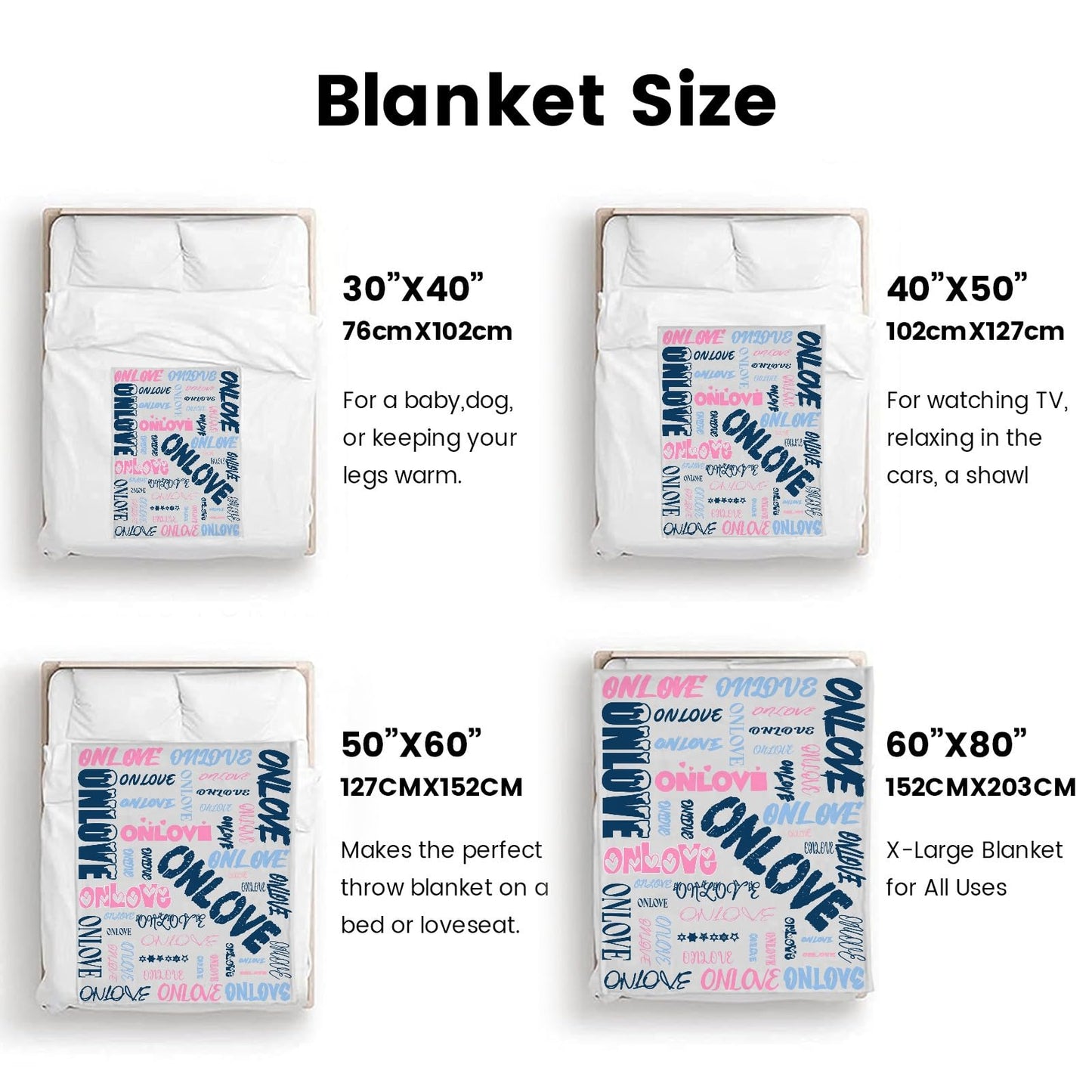 HSMAELE Personalized Blankets with Name Custom Blanket for Boys Girls Adult Customized Flannel Throw Blanket for Birthday Valentines Day Gifts, Gray Blanket Made in USA