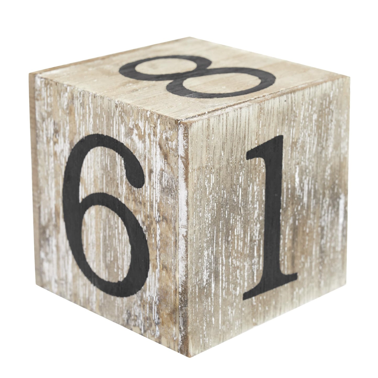 Wooden Perpetual Block Calendar for Desk, Wood Month Date Display Blocks for Teachers, Students, Classroom, Rustic Farmhouse Office Decor, Desk Accessories (5 x 4 In)