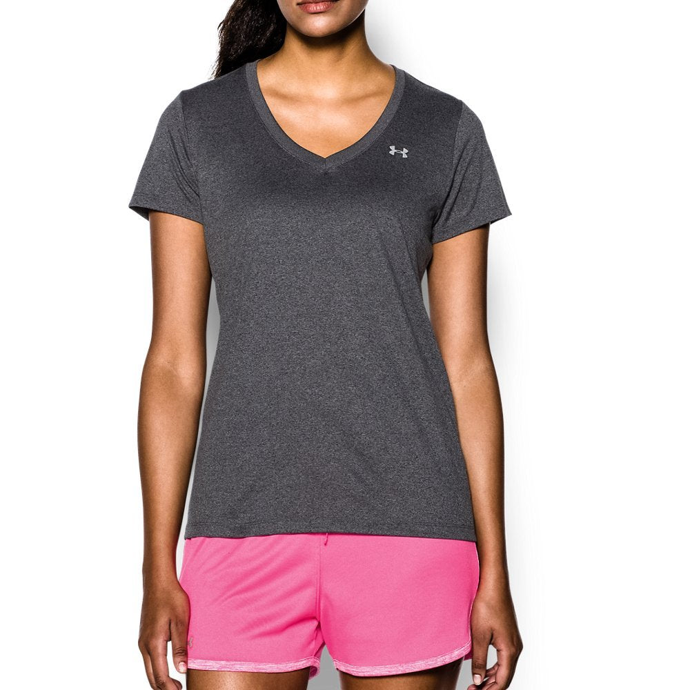 Under Armour Women's UA Tech™ V-Neck SM Gray