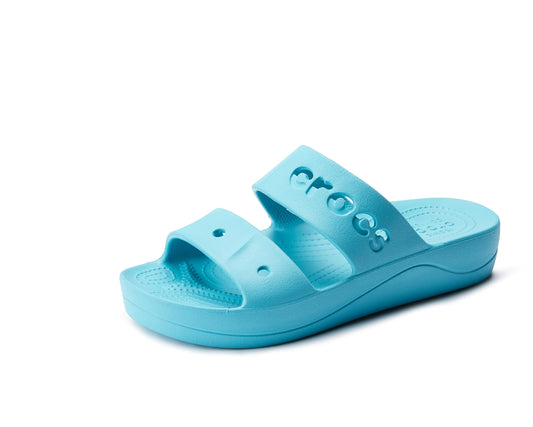 Crocs Women's Baya Platform Sandals | Slides Women, Digital Aqua, 7 Women