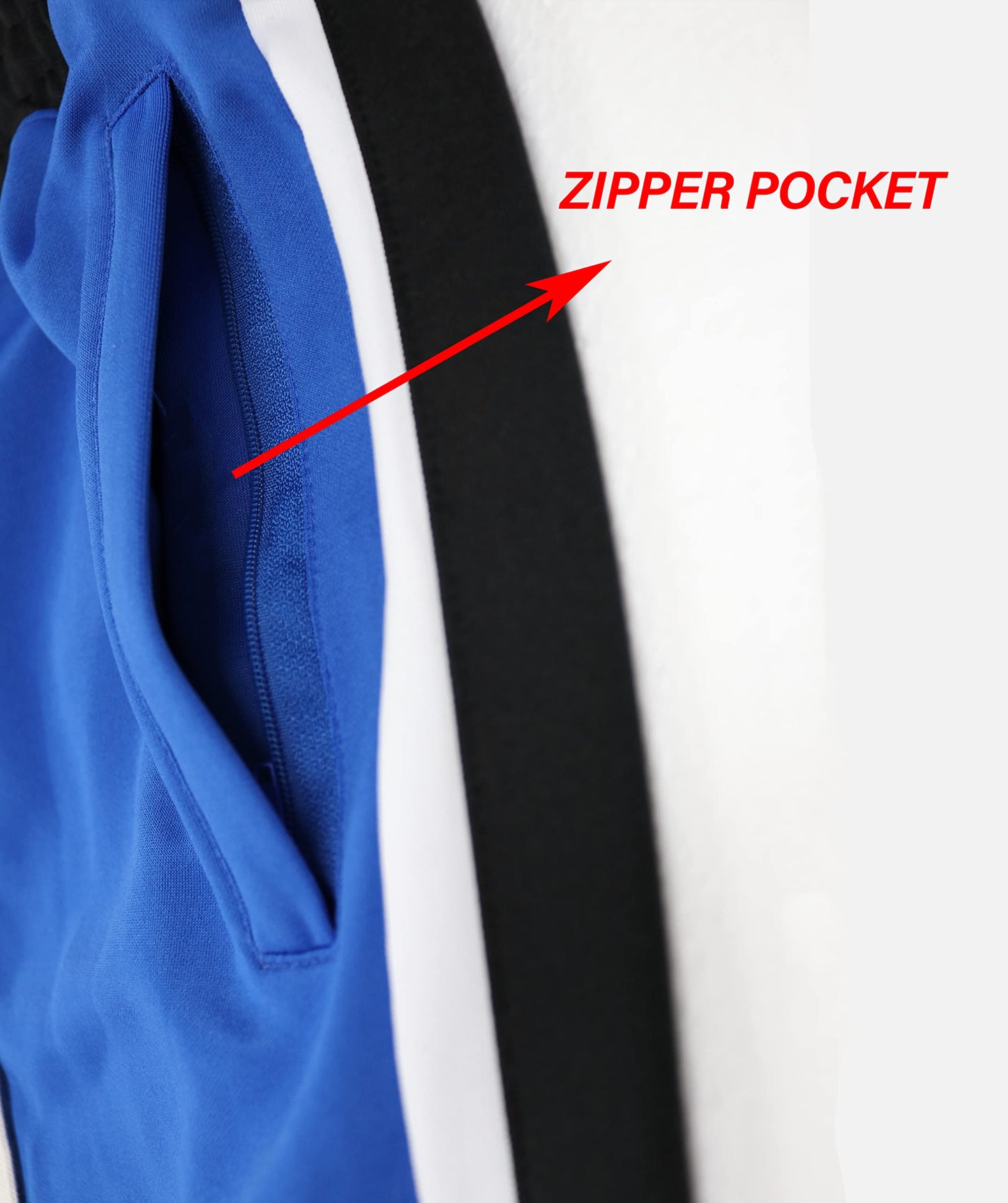 SCREENSHOT-S41706 Mens Hip Hop Premium Slim Fit Comfort Track Pants - Athletic Sport Fitness Color Block Fashion Urban Lifestyle Streetwear Bottoms-Black/Royal-Medium