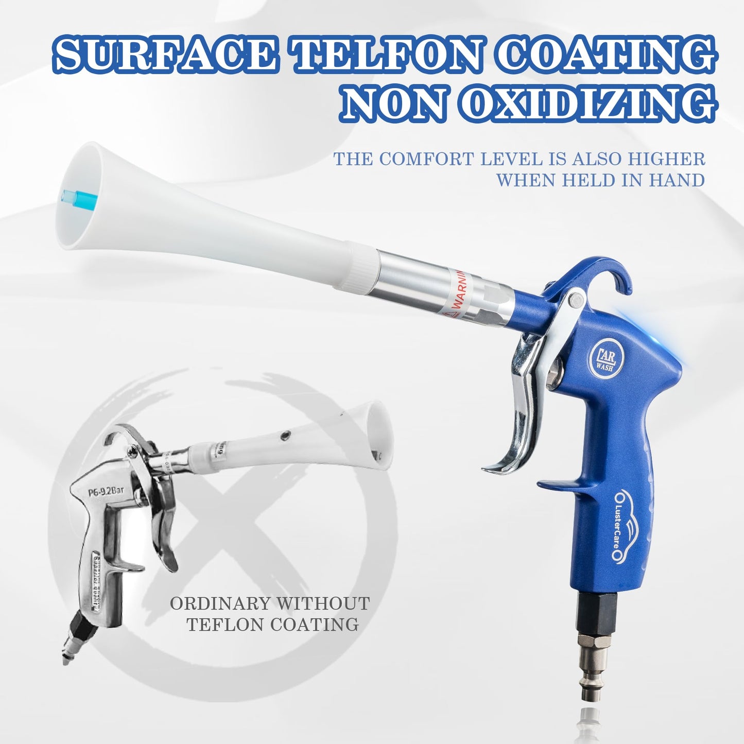 LusterCare Blow Gun Blasts Away Dirty and Air Dry from Surface Works with a Strong Gust of Air Lengthen