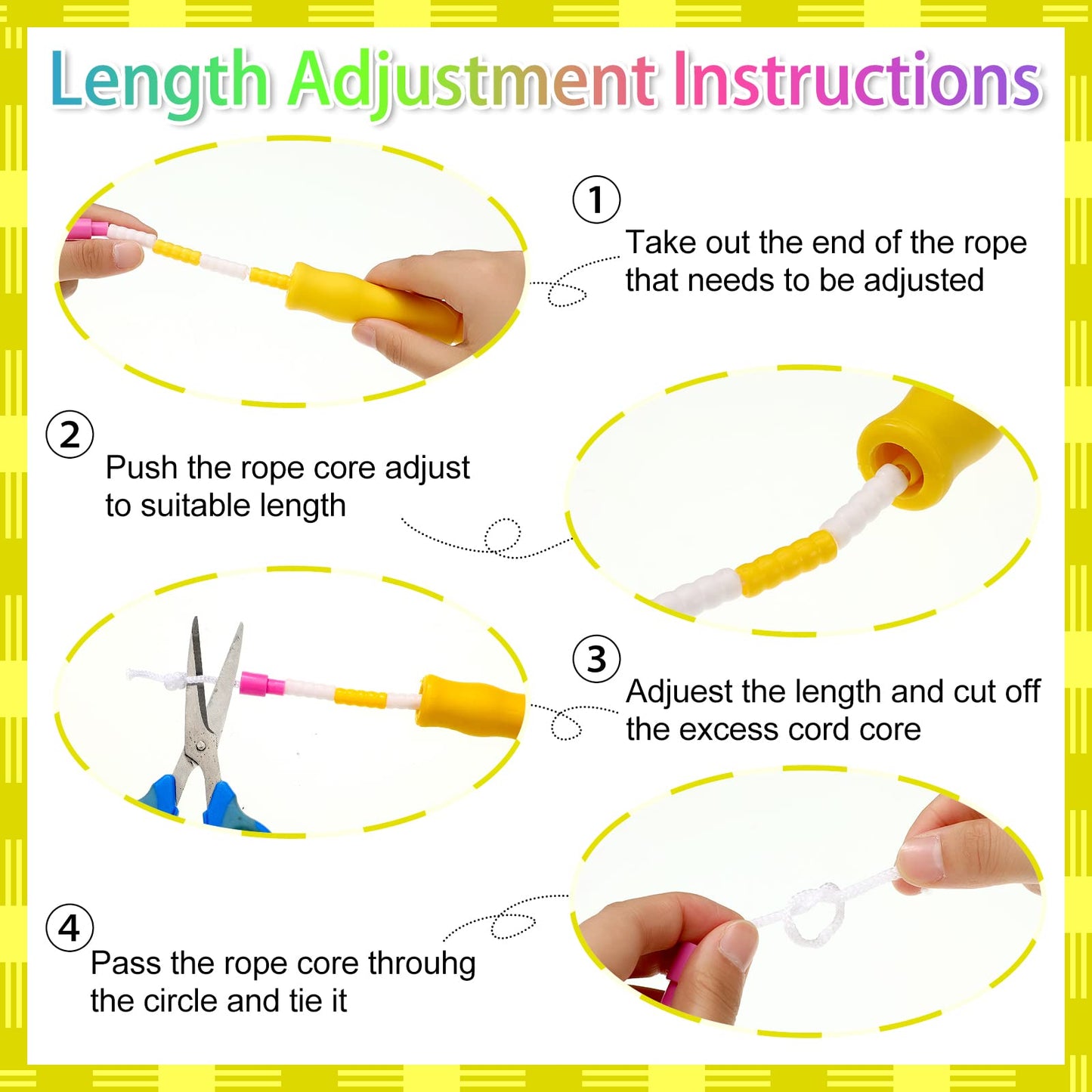 20 Pack Adults Kids Jump Ropes 9.2 Feet Adjustable Length Tangling Free Segmented Skipping Rope with Soft Beaded Segment Equipment for Kids Women Men Exercise Training Workout Weight Loss, 5 Colors