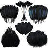 Black Craft Feathers Bulk-180pcs 6 Style Mixed Natural Feathers for Wedding Home Party, Dream Catcher Supplies and DIY Crafts (Black)