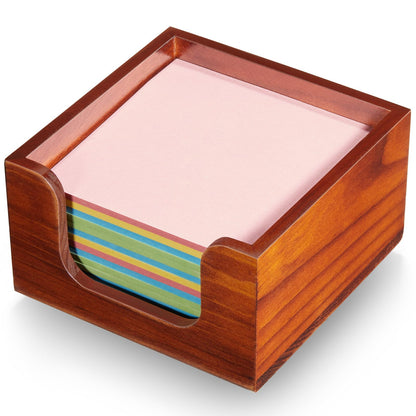 Acacia Wood Sticky Note Holder, Post It Note Dispenser for Office Desk Accessories, Self Stick Note Pad Holder, Memo Pad Holder Dispenser Organizer for School Office Desk Supplies
