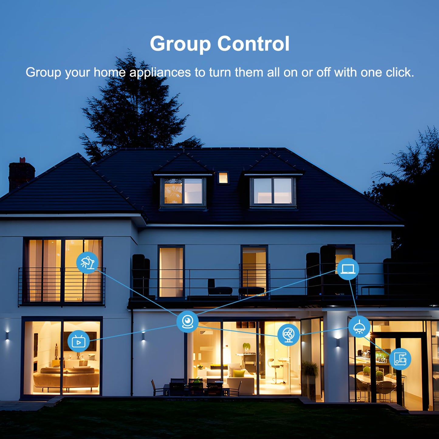 wooaismart Smart Plug, WiFi Plugs Work with Alexa & Google Assistant, Smart Outlet with Timer & Group Controller, WiFi Outlet for Home, No Hub Required, ETL & FCC Certified, 2.4GHz WiFi, 16A, 2 Pack