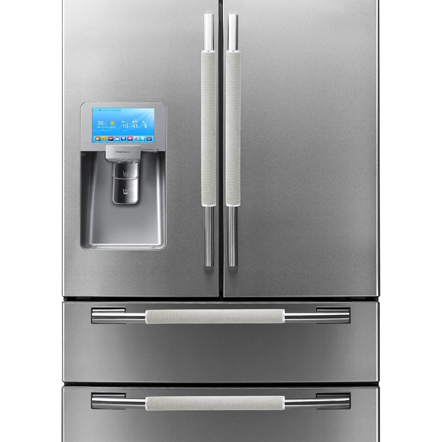 Sheskind Refrigerator Door Handle Covers Keep Fridge Clean and Beautiful, Pack of 2 (16"*4", Plush)