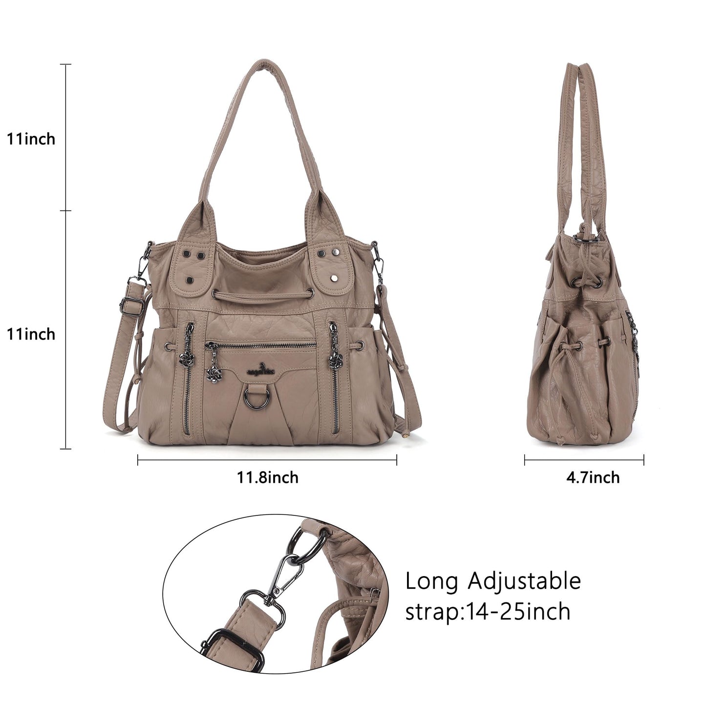 Angel Kiss Hobo Bags for Women Fashion Shoulder Bag Ladies Purses and Handbags Roomy Tote Bags Purse with Crossbody Strap