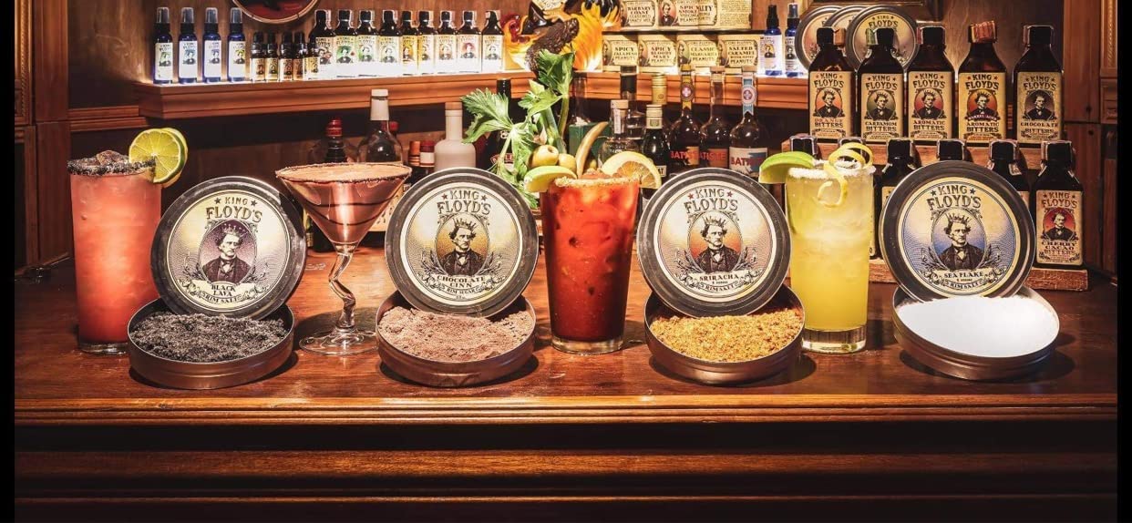 King Floyd's Sriracha Blend Rimming Salt, A+ Blend of Spices and Salt, Dress up your Margaritas and Palomas and kick it up a notch with this Beautiful and Delightful Addition, 4.0 oz Tin