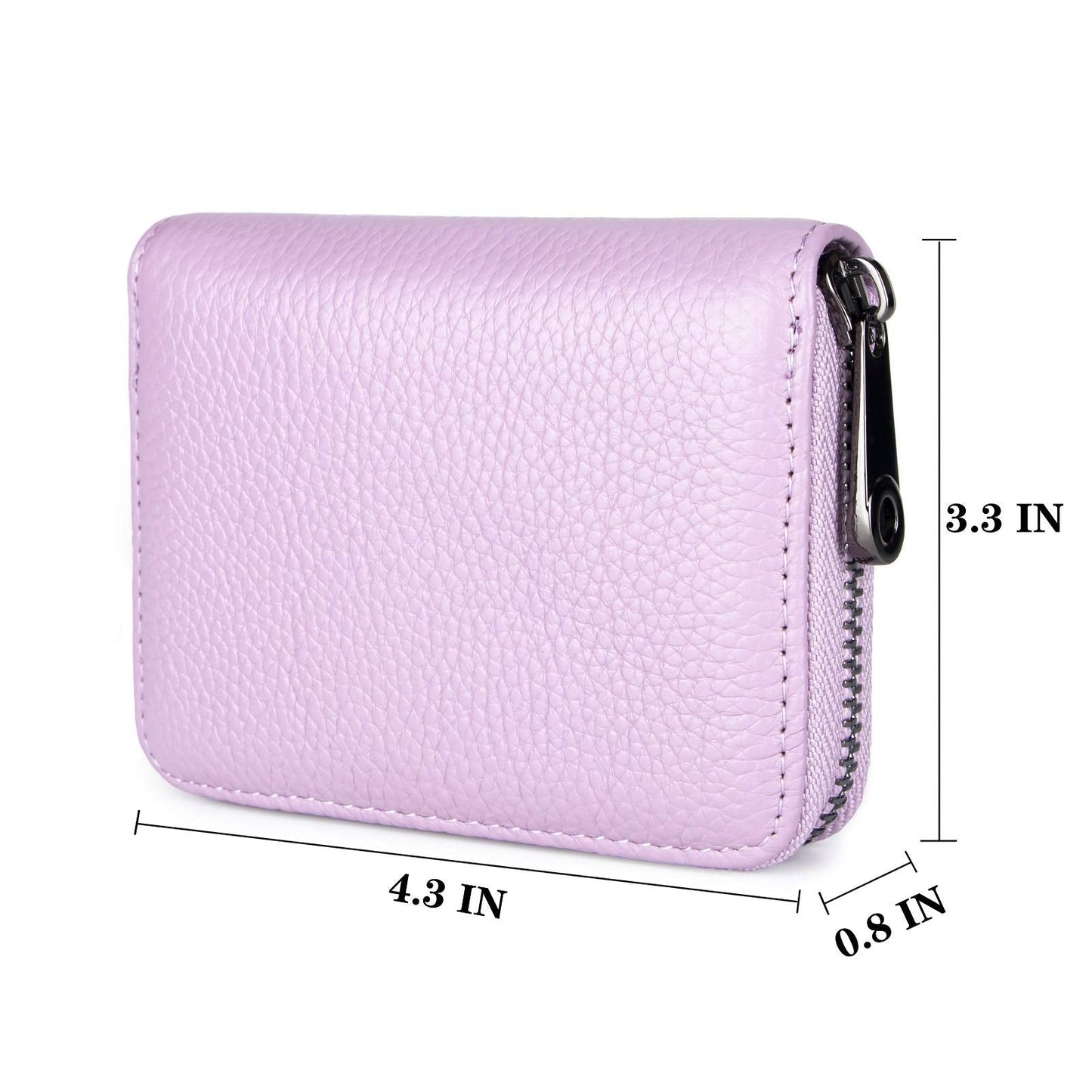 Aiyo Fashion Genuine Leather Credit Card Holder Wallet RFID Blocking Secure Card Case ID Case Organizer Zipper Wallet