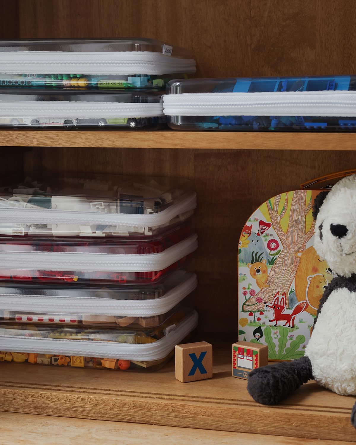 3PCS Zippered Hard Pouch Double, Diaper Bag Organizing Pouches, Waterproof Cosmetic Bag with Zipper,Kid's Toy Storage Organizer Bins,Hard Plastic Case,Clear Zipper Bags for Organizing,Pencil Case