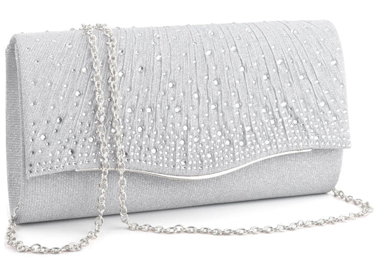 TINDTOP Clutch Purses for Women Evening Handbags for Formal Wedding Party Cocktail Prom Crossbody Shoulder Envelope Bag