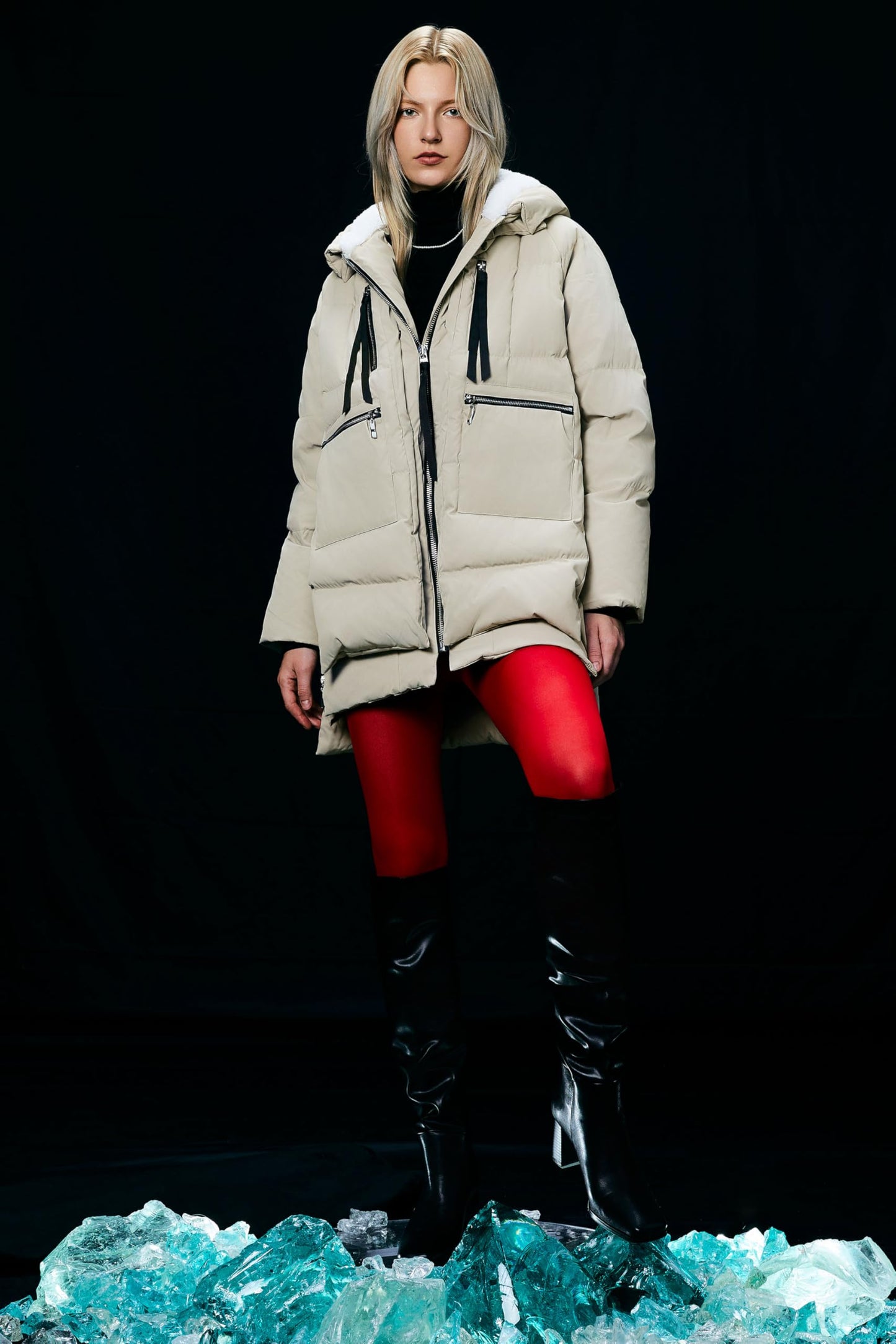 Orolay Women's Thickened Down Jacket Beige Large