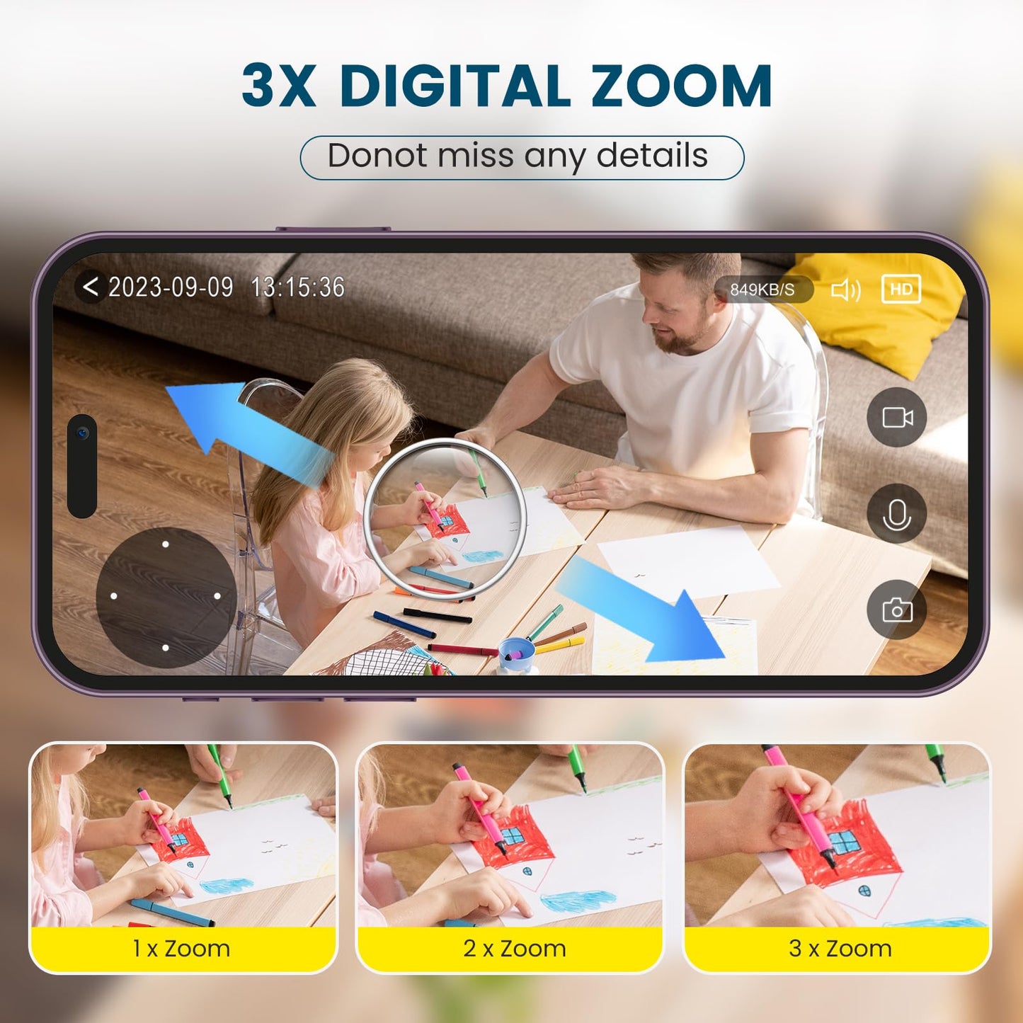 litokam Security Camera Indoor 2K, 360 Pan/Tilt Cameras for Home Security with Motion Detection, Baby Monitor for Pet/Dog with Night Vision, 2.4GHz WiFi Cam with Phone App & 2-Way Audio