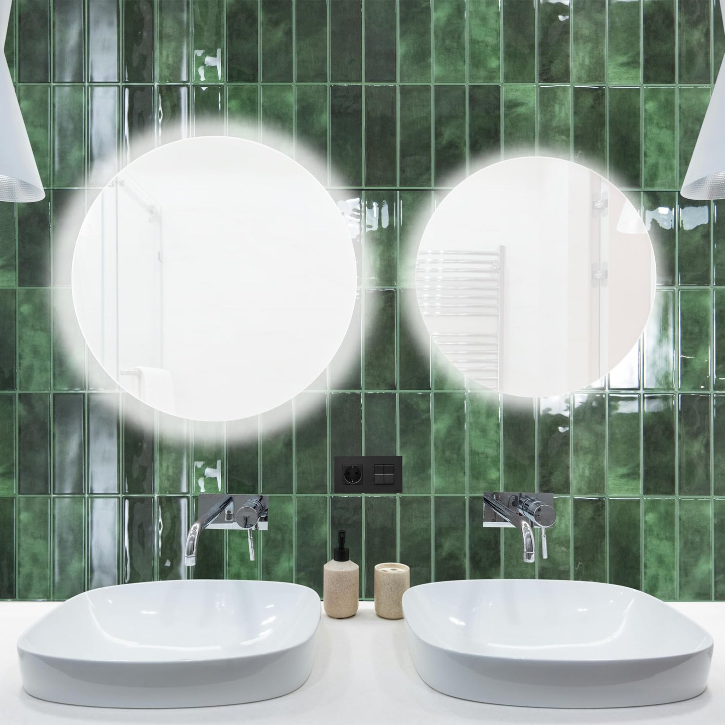 Art3d 11.4 x 9 Inch Heavy-Duty Peel and Stick Backsplash for Home Décor, 10-Pack Vinyl Wall Tiles for Kitchen Countertop, Green