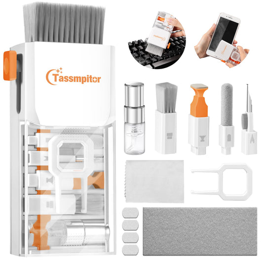 Keyboard Cleaner Laptop Cleaning Kit, All-in-One Keyboard Cleaning Kit, Laptop Cleaner Tool for MacBook iPad iPhone Computer, Portable Electronics Brush Tool for Tablet PC Camera Lens Earbuds Monitor
