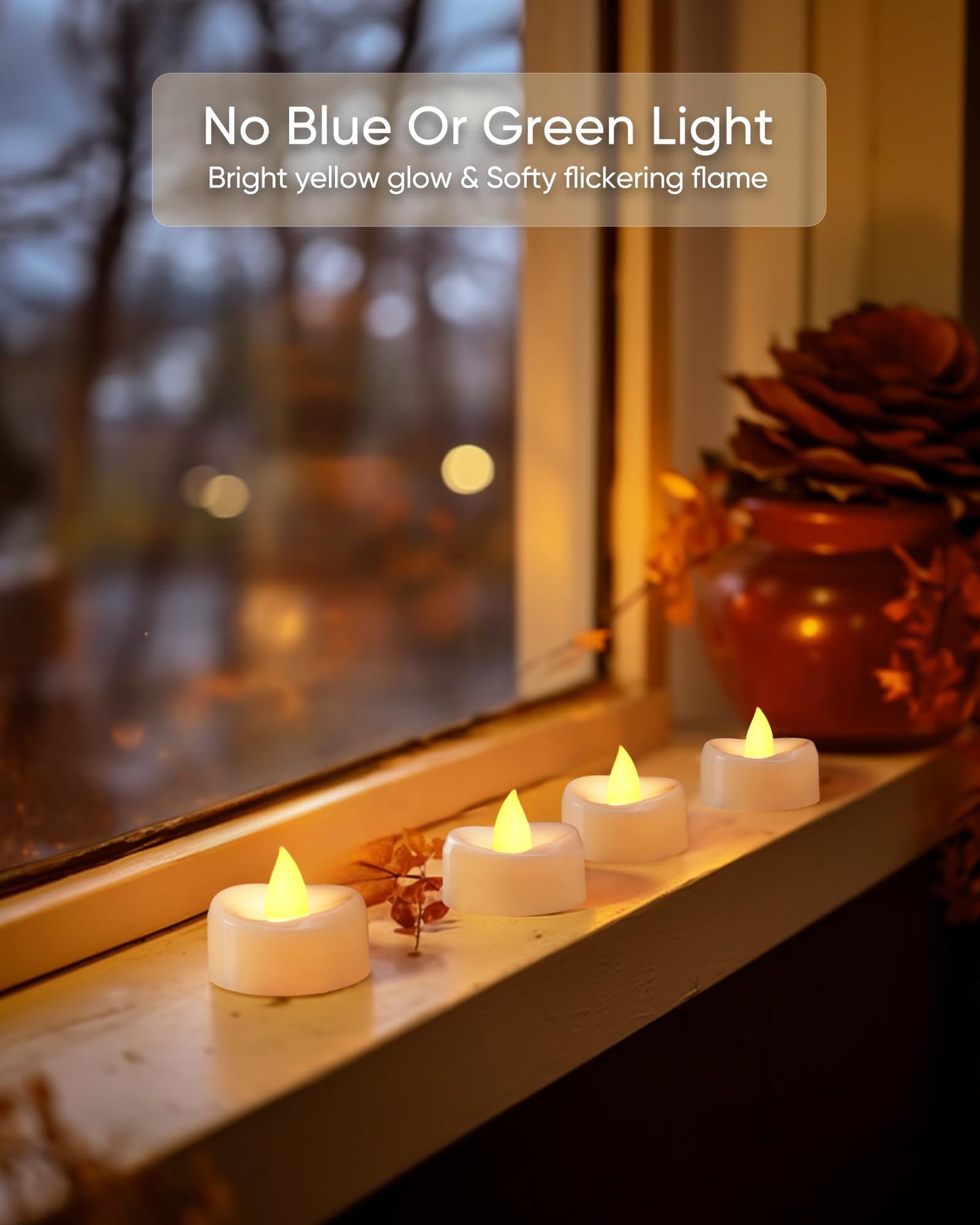 merrynights Remote Candles, 12PCS Flameless Tea Lights Candle Battery Operated with Timer, 400+Hours Remote Control LED Tea Lights Votive Candle for Holiday Table Centerpieces Decor