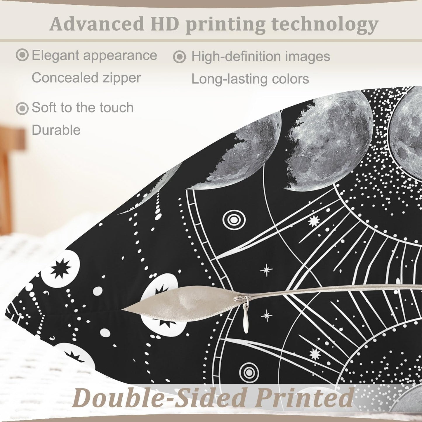 Macofe Body Pillow Cover, Printing Body Pillow Case with Hidden Zipper, Ultra Soft Body Pillowcase for Home Decor, Full Long Body Pillow Pillowcase 20 x 54 (Pillow Insert Not Included)