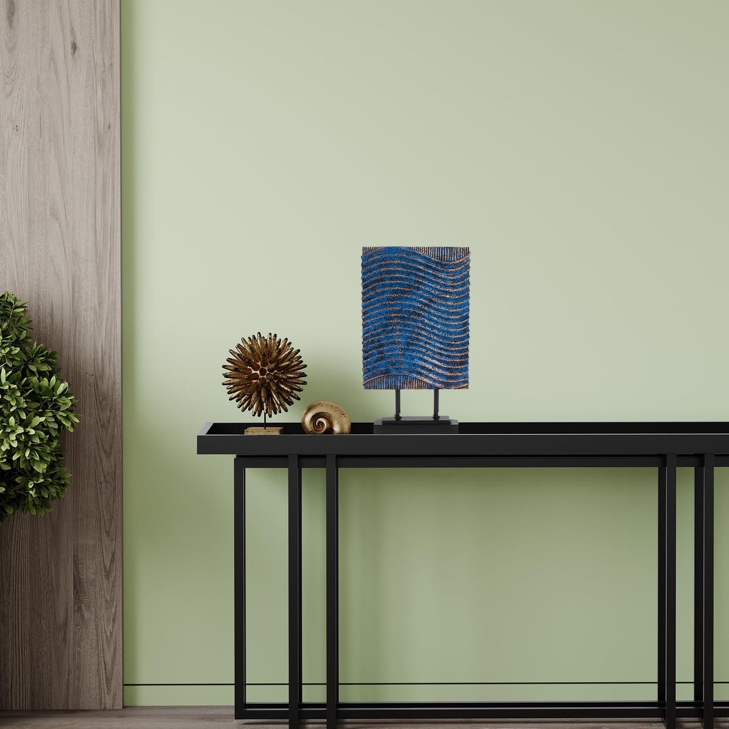 CECEQU Modern Sail Statues | Abstract Decorative Sculptures, Decor Items for Home Decor Accents, Ideal for Office, Living Room, Entry Table, Tabletop, Above Cabinet Decorations (Blue Vertical Bar)