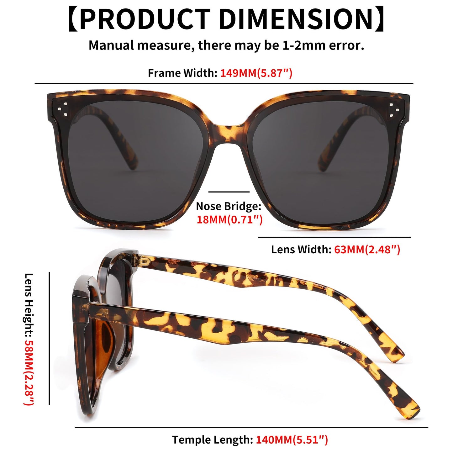 FEISEDY Oversized Polarized Sunglasses - UV400 Protection, Square Fashion Sun Glasses for Outdoor & Daily B2600 Camouflage