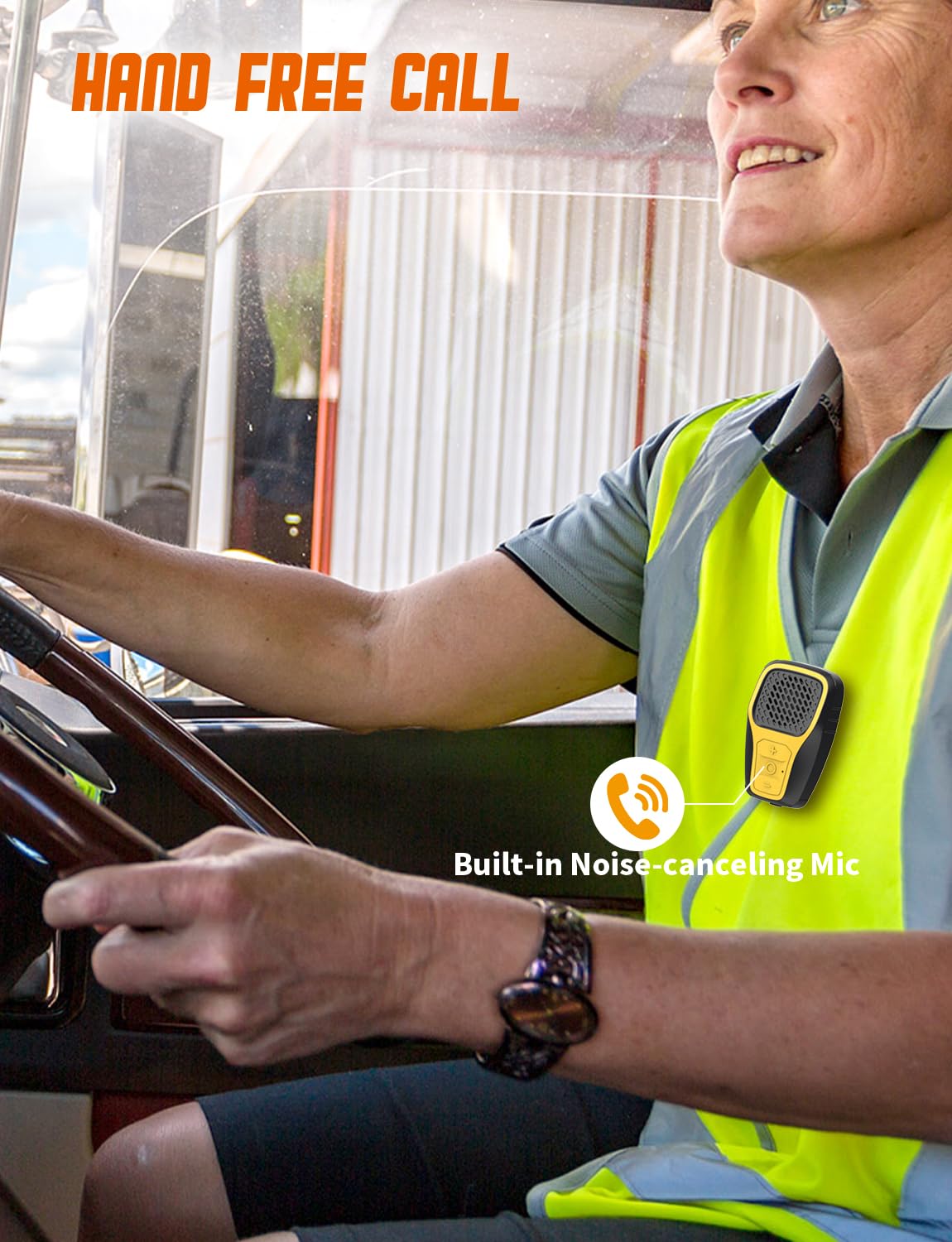 Plyee Audio Wearable Bluetooth Speaker, Clip-On Mini Speaker, Wireless Portable Speaker with Built-in Mic, Hands-Free Calls, Gadget Gifts for Construction Workers, Cyclists, Electrician, 5.0W