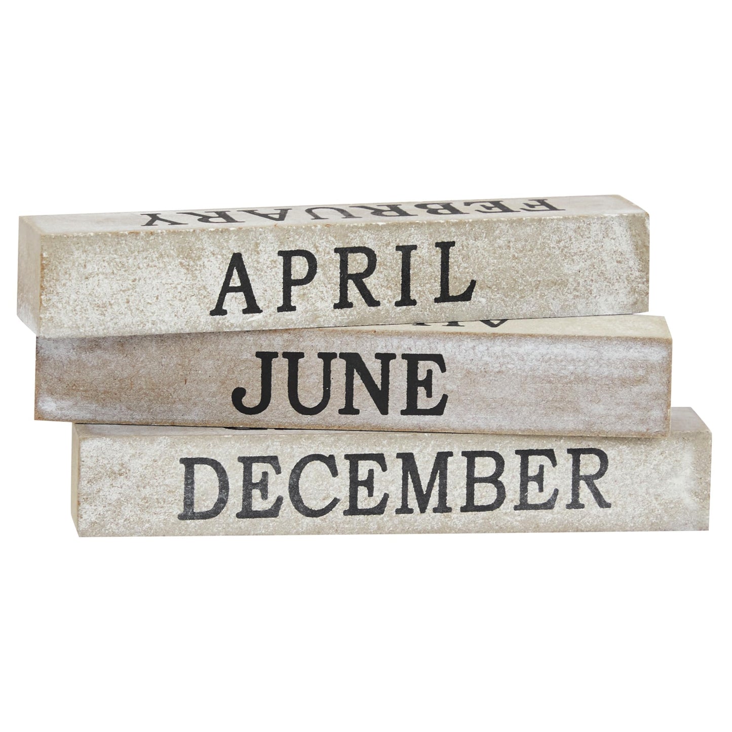 Wooden Perpetual Block Calendar for Desk, Wood Month Date Display Blocks for Teachers, Students, Classroom, Rustic Farmhouse Office Decor, Desk Accessories (5 x 4 In)