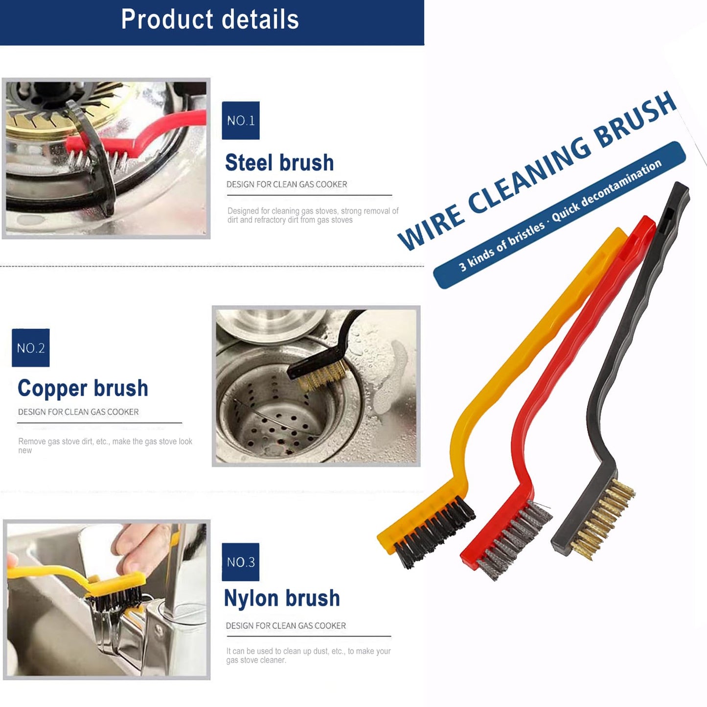 LVSENLIN 10pcs Auto Car Detailing Brush Set,Car Interior Cleaning Kit,Including 5pcs Car Detailing Brushes, 3pcs Wire Brush and 2pcs Different Soft Bristle dusting Brush for car Interior.