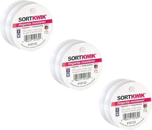 LEE 10132 Sortkwik Fingertip Moisteners, 1 3/4 oz, Pink, Sold as 6 Pack