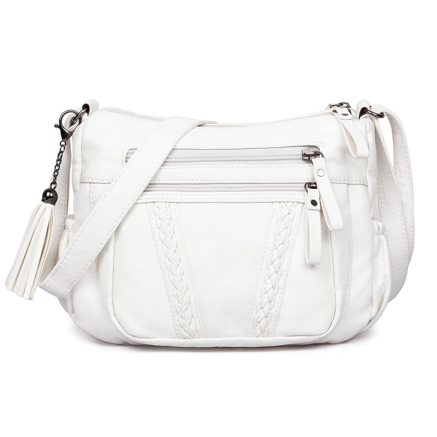 VOLGANIK ROCK Crossbody Bag for Women with Tassel Ladies Soft PU leather Purses and Handbag Pocketbooks