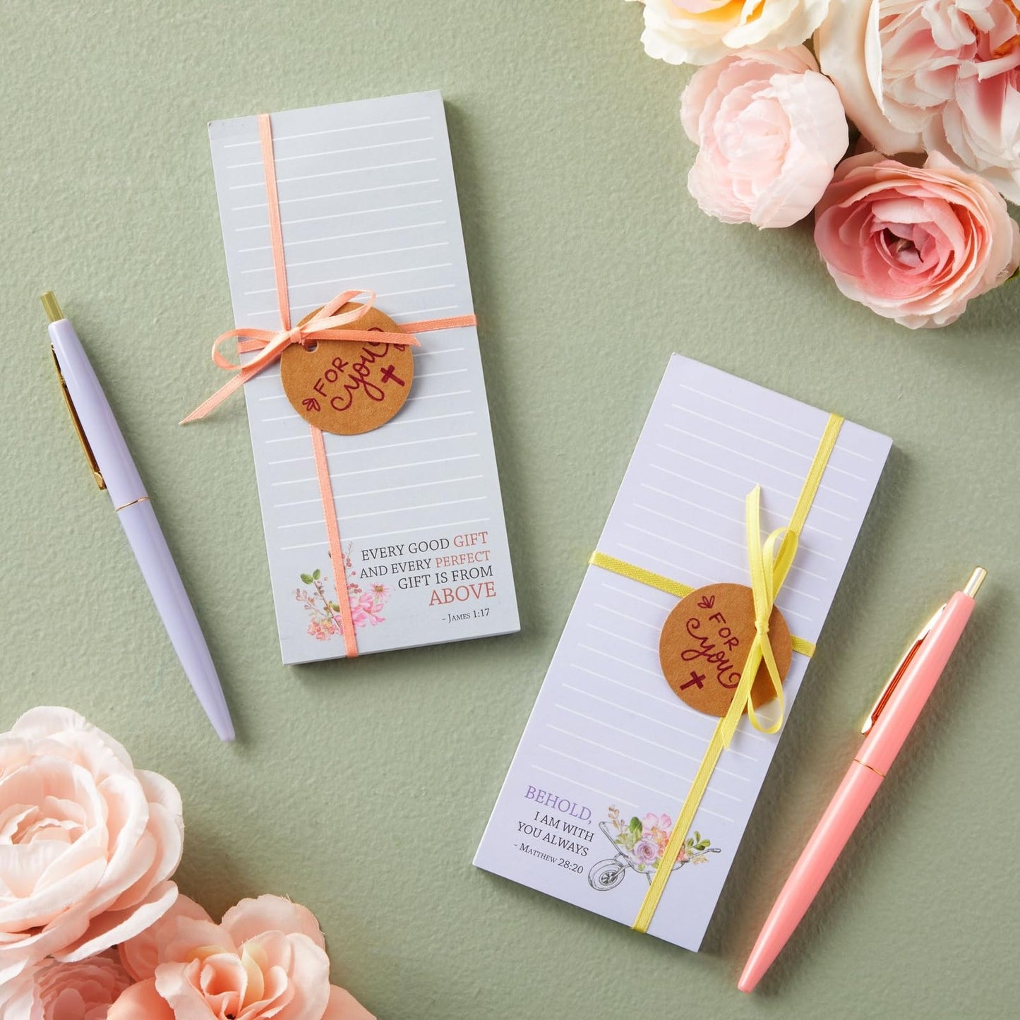 Juvale 12 Pack, 60 Sheet Christian Notepads, Magnetic Memo Pads for Refrigerator, Religious Stationery - Bible Verse Note pads for Prayer, Grocery and Shopping List - 2.75x6.25 Inch