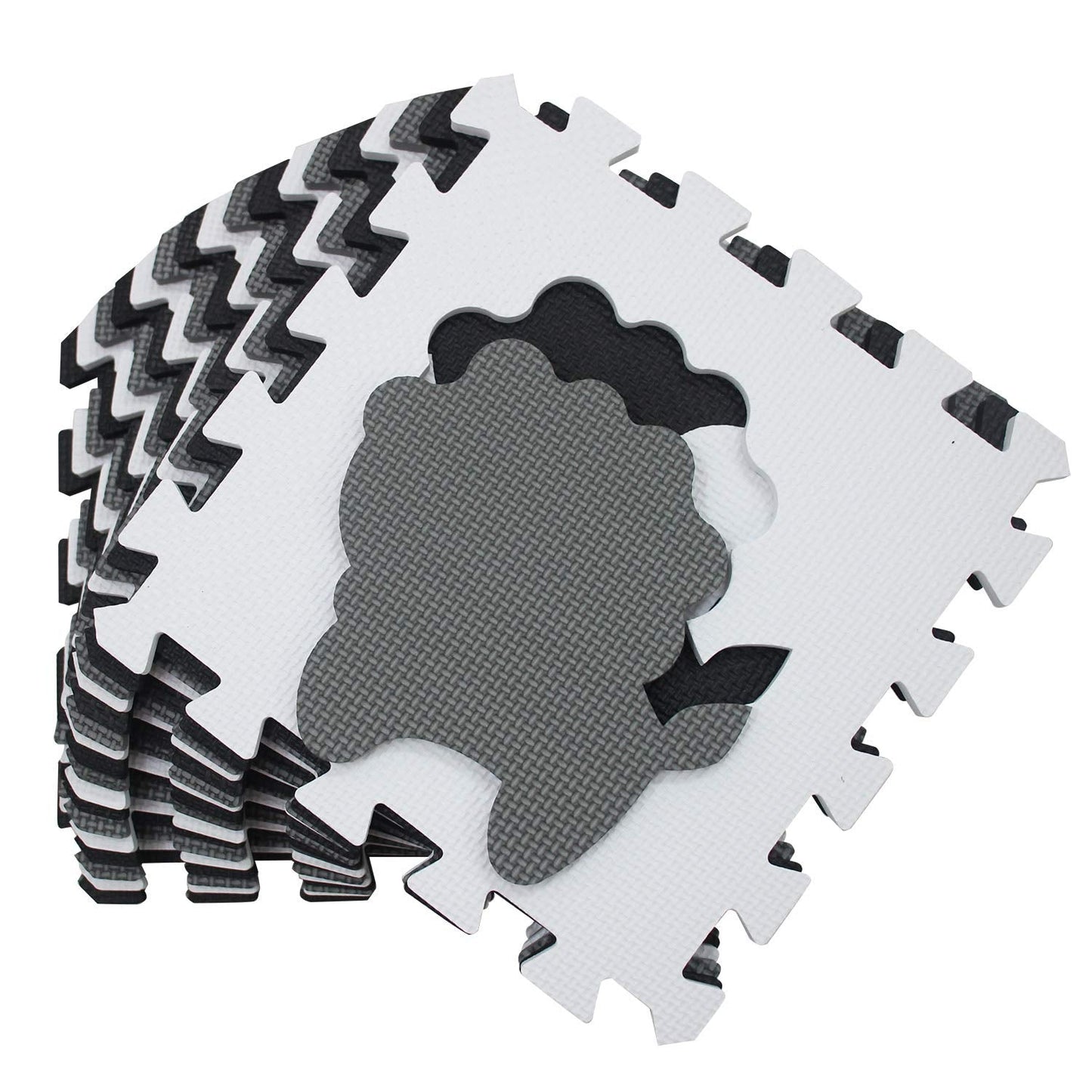 MQIAOHAM® 18 Pieces Puzzle Play Mats, Soft Baby Play Mat, Kids Interlocking Foam Floor Tiles, Toddlers Carpet Playmats Animal G301018-P051HBH