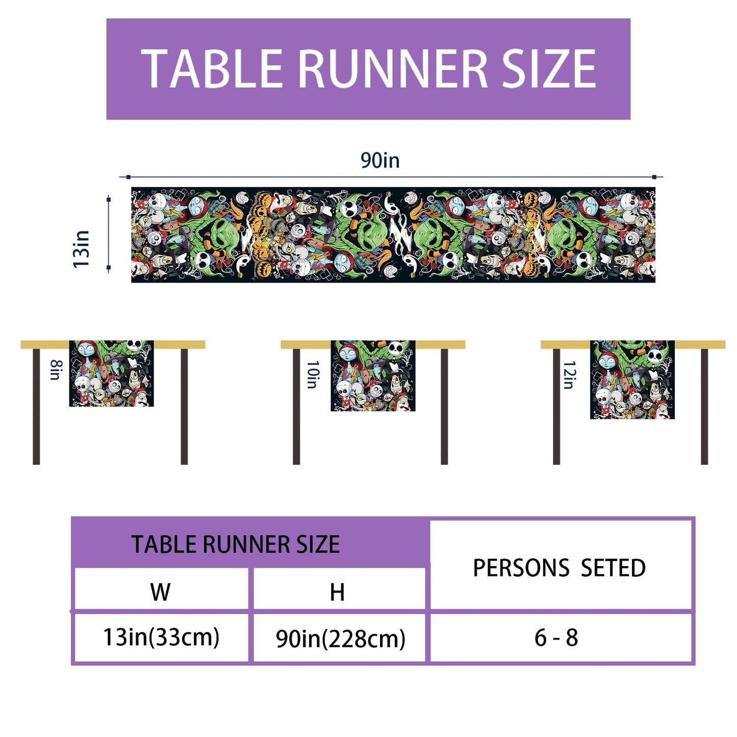 Linen Christmas Halloween Table Runner Christmas Decorations and Supplies for Home Kitchen Dining Room Table