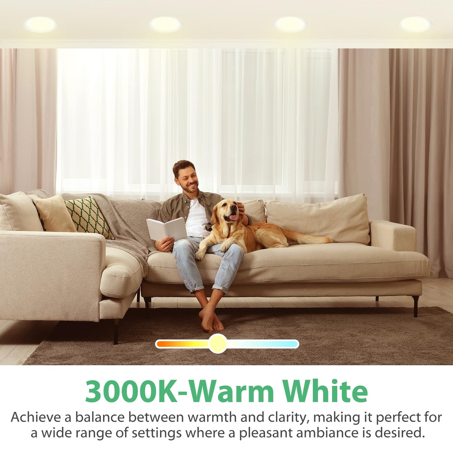 DEGNJU 24 Pack Indoor Flood Light Bulbs, BR30 LED Bulb 7W Equivalent 65W, Dimmable Recessed Light Bulbs, 650LM 3000K Warm White 15000 Lifetime LED Can Lights Bulb, Interior Home E26 Base