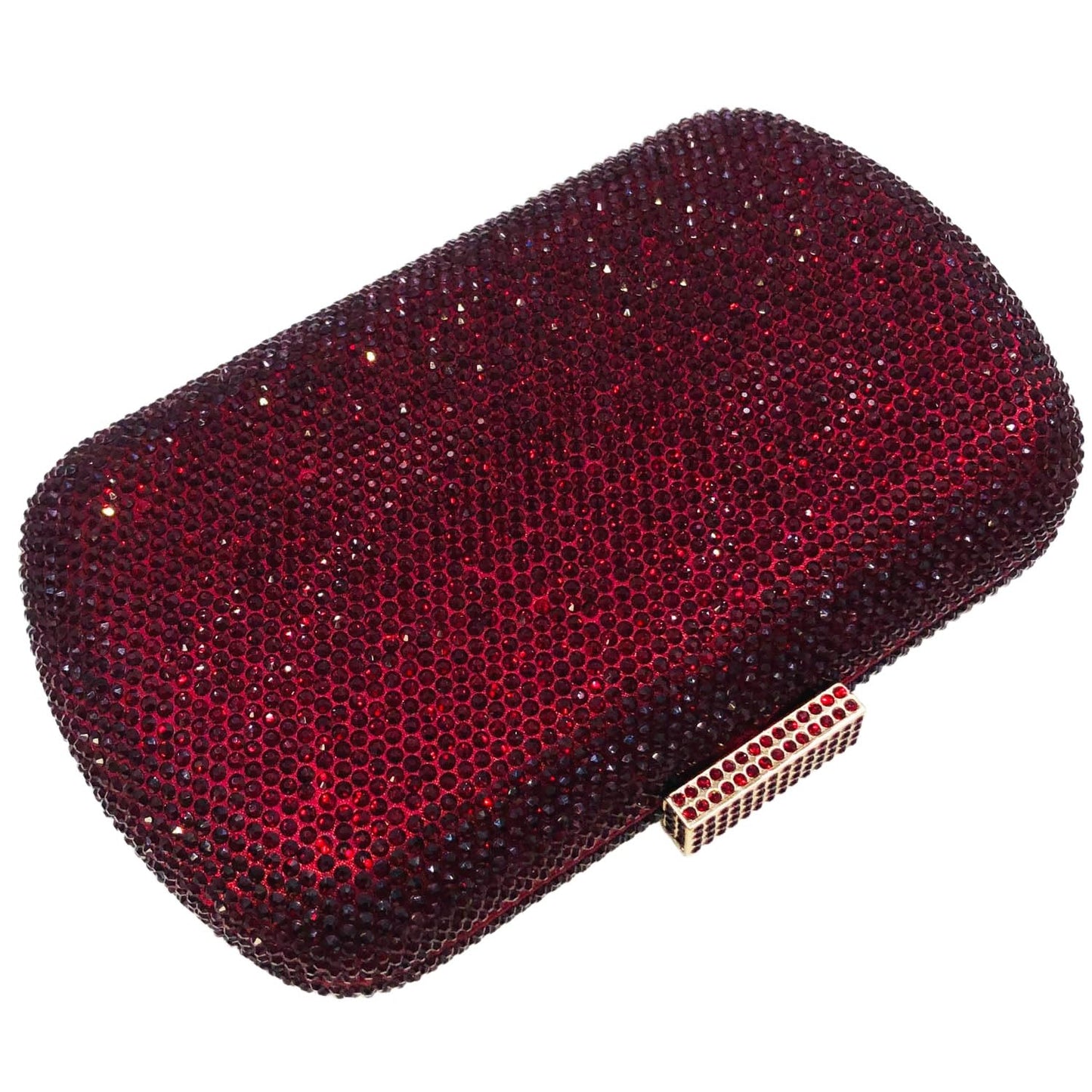 Boutique De FGG Rhinestone Clutch Purse Evening Bags and Clutches for Women Formal Crystal Clutch Bag Wedding Handbags,Mini,Burgundy