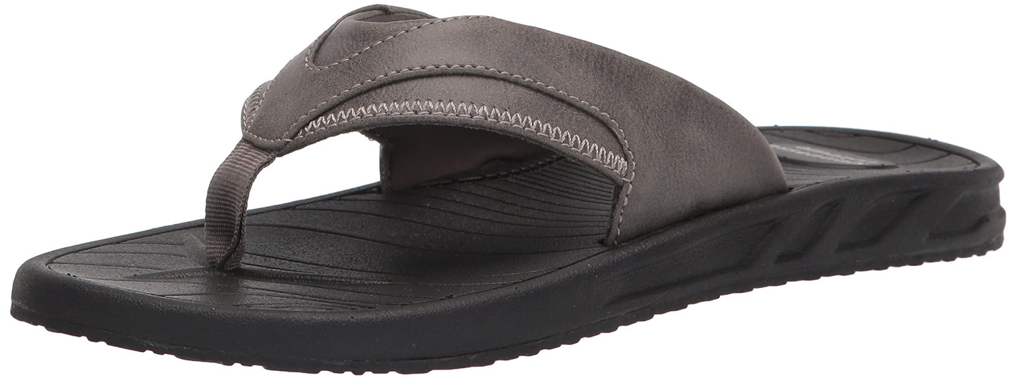 Amazon Essentials Men's Slip-on Flip Flop Comfort Sandals - Grey, Size 10, Casual