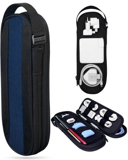 Tech & Electronics Organizer Travel Case for Cables & Cord. Laptop Charger Pouch for MacBook Accessories & Backpack. Gift Bag for Men & Women on Road Trips.