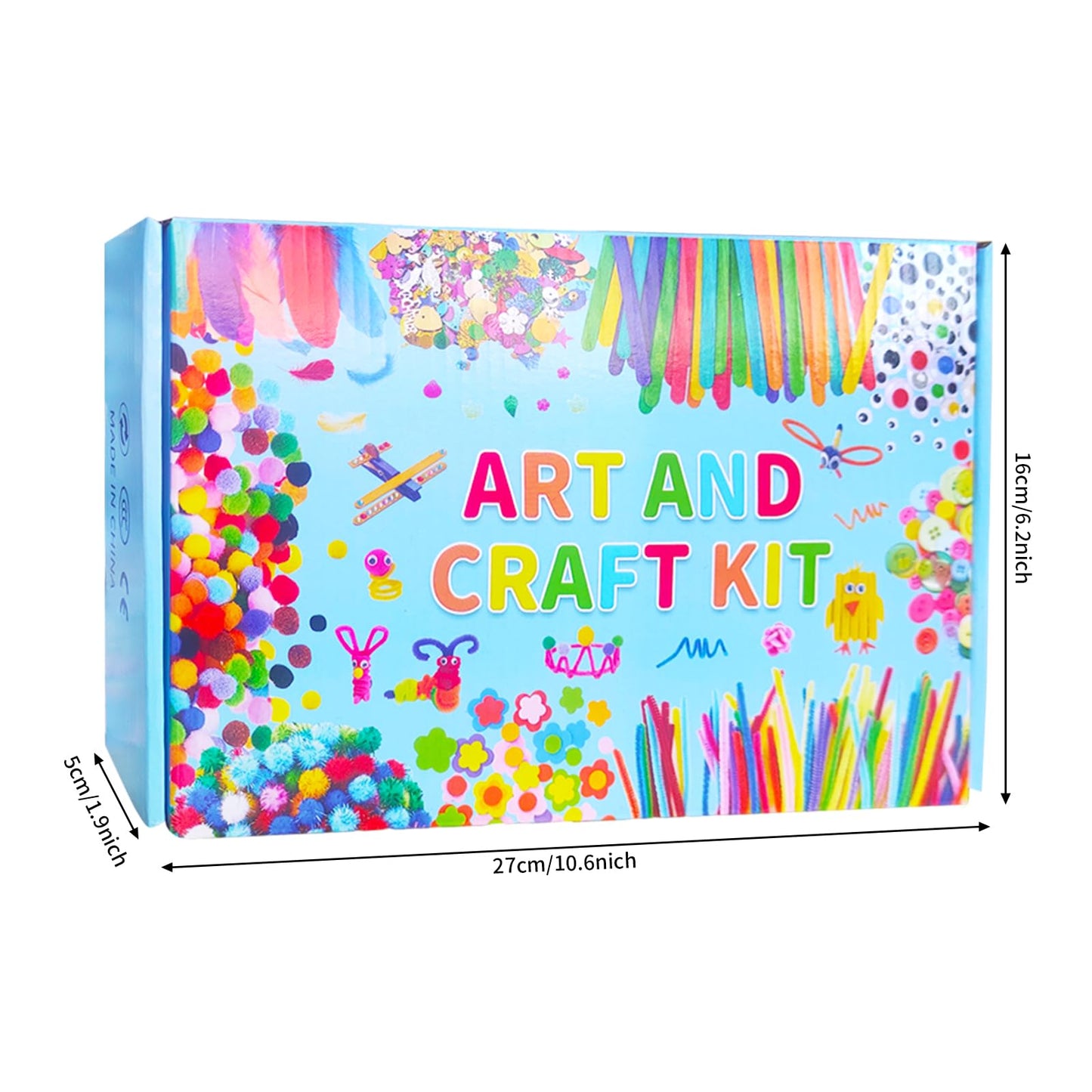 Itopstar Arts and Crafts Supplies Kit Craft Set for Kids-Art Supplies Kids Art Supplies Great for Preschool, Homeschool and Kindergarten DIY Crafting Projects-1500pcs+