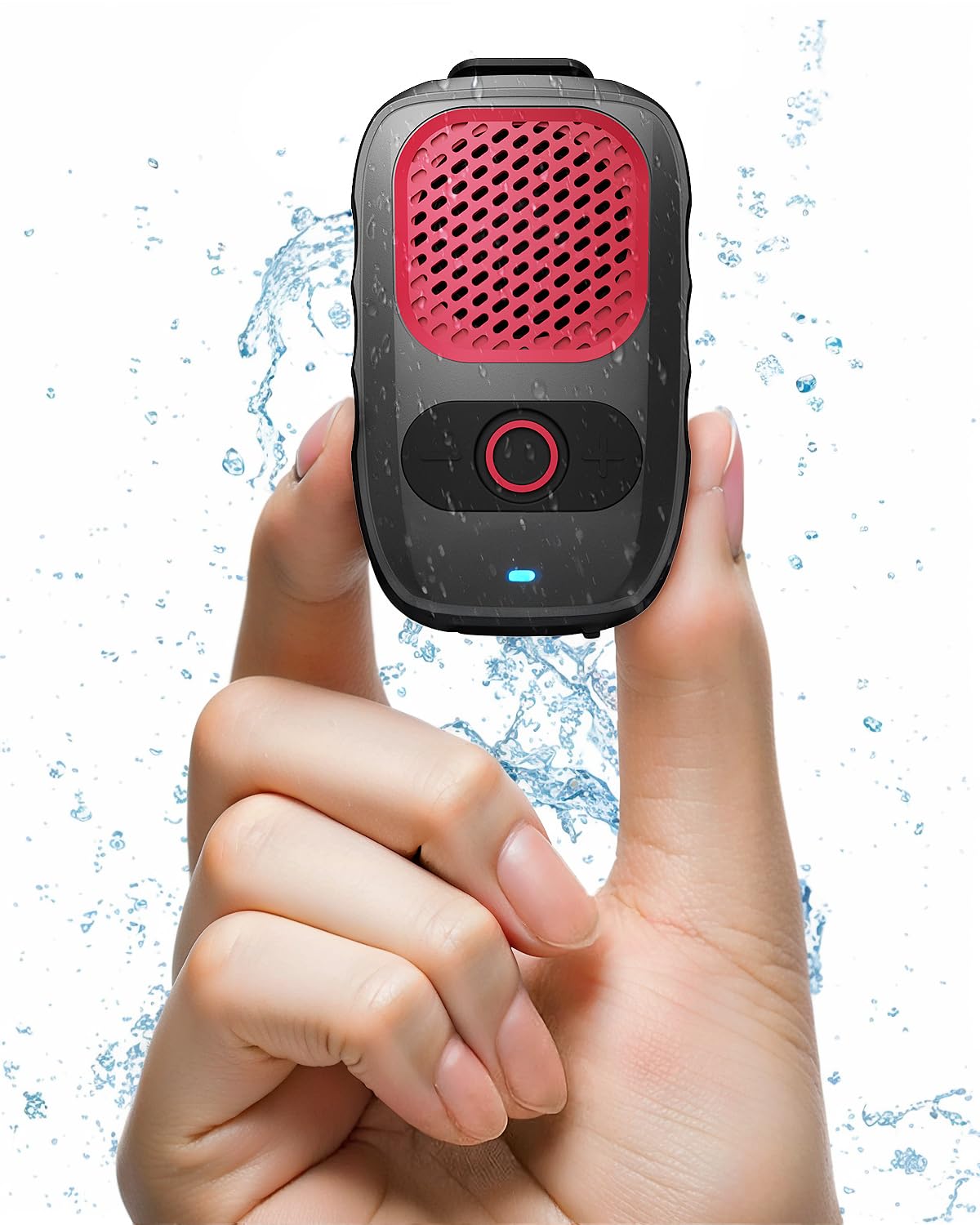 Qozybuds Wearable Bluetooth 5.4 Speaker with Up to 30 Hours Battery Life, Clip-On Speaker, IPX6 Wateproof, Built-in Noise Cancelling Mic for Crystal Clear Calls Premium Audio