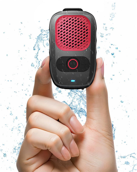 Qozybuds Wearable Bluetooth 5.4 Speaker with Up to 30 Hours Battery Life, Clip-On Speaker, IPX6 Wateproof, Built-in Noise Cancelling Mic for Crystal Clear Calls Premium Audio