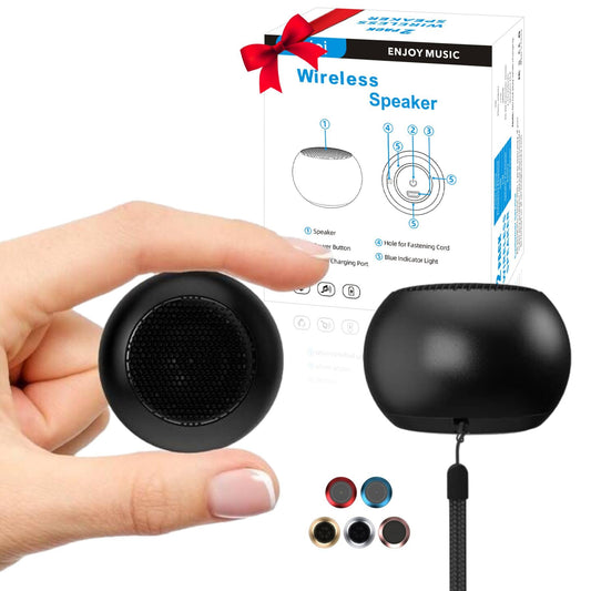 SEVENKA 2 Mini Speakers, 3W Small Portable Bluetooth Speaker with Lanyard, Water Resistant, Wireless Stereo Pairing, Rechargeable Mini Wireless Speakers for Phone, Tablet, Built-in Microphone
